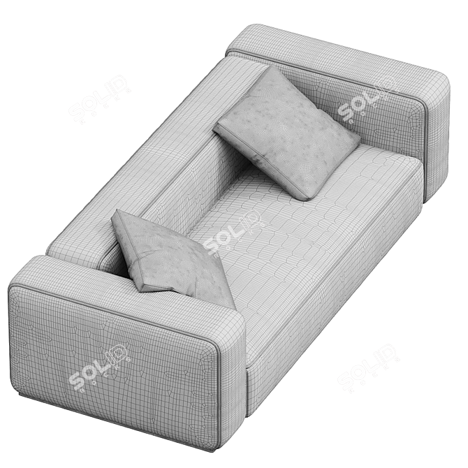 Luxurious Flexform Grandemare Sofa 3D model image 3