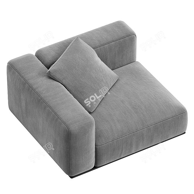 Luxurious Flexform Grandemare Sofa 3D model image 2