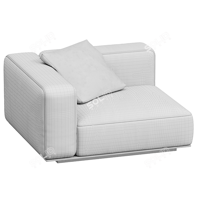 Luxurious Flexform Grandemare Sofa 3D model image 3