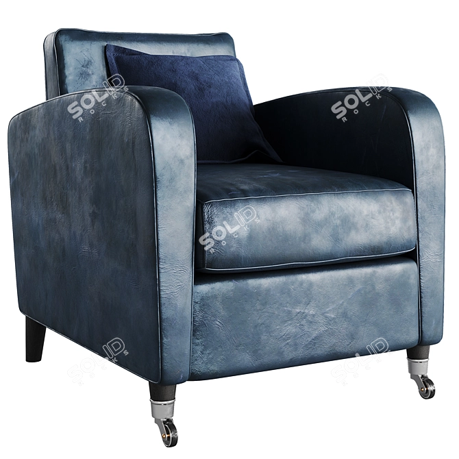 Modern Leather Armchair Charmine 2015 3D model image 1