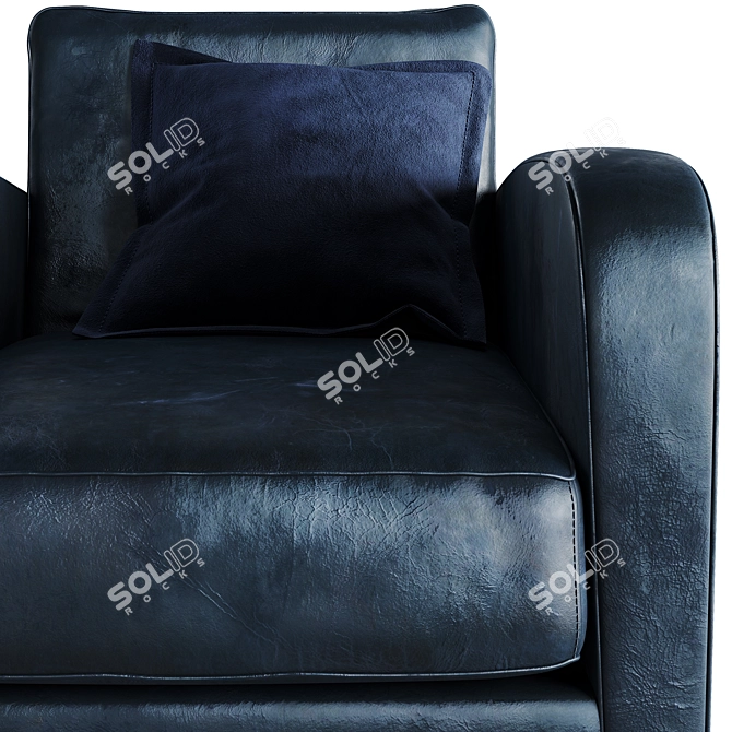 Modern Leather Armchair Charmine 2015 3D model image 2
