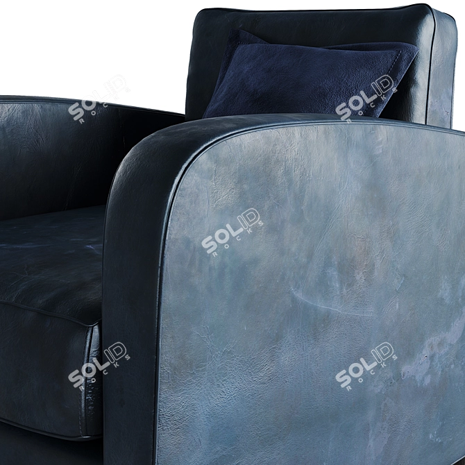 Modern Leather Armchair Charmine 2015 3D model image 3