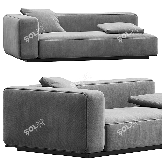 Luxurious Flexform Grandemare Sofa 3D model image 1