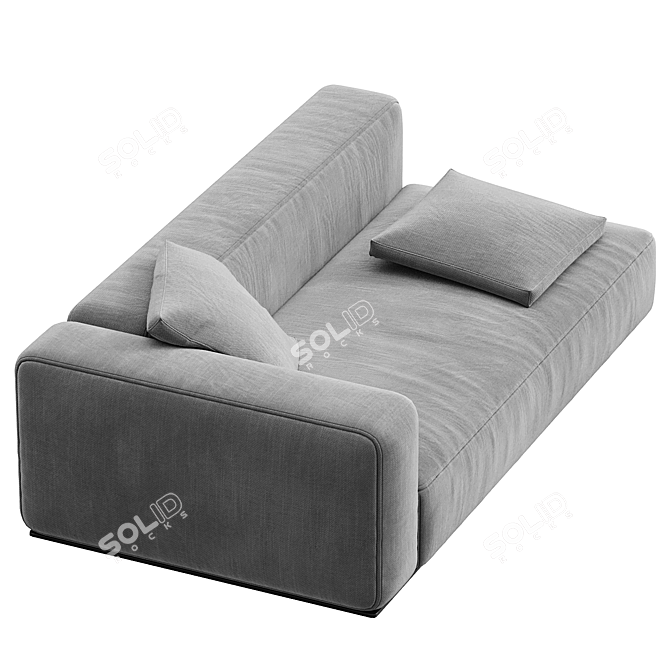 Luxurious Flexform Grandemare Sofa 3D model image 2