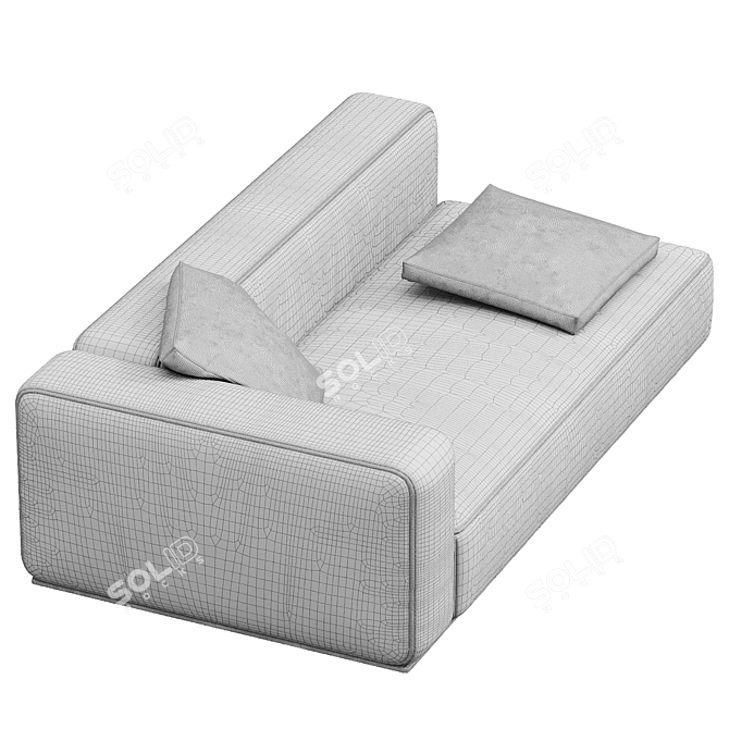 Luxurious Flexform Grandemare Sofa 3D model image 3