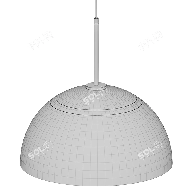 Two-Light Metal Pendant Light 3D model image 5