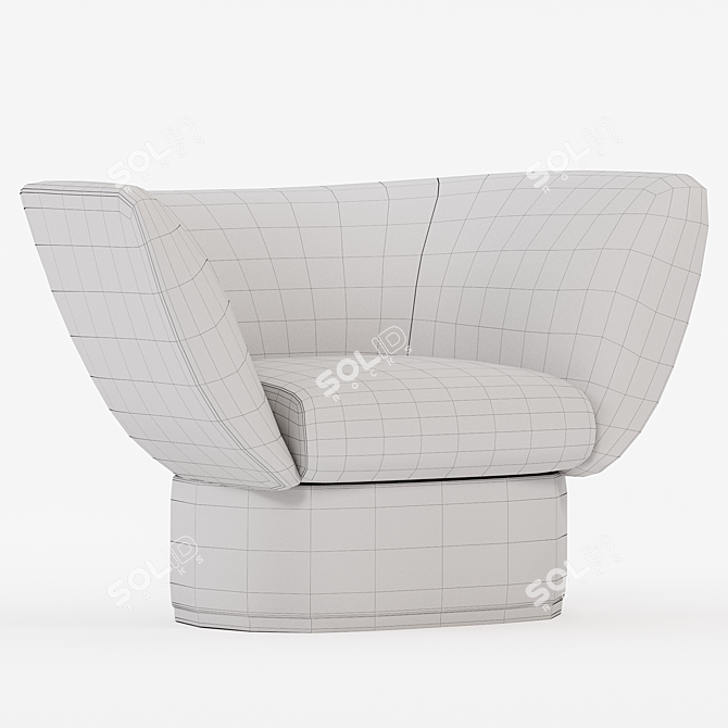 Modern Sicis Tulipa Armchair Design 3D model image 5