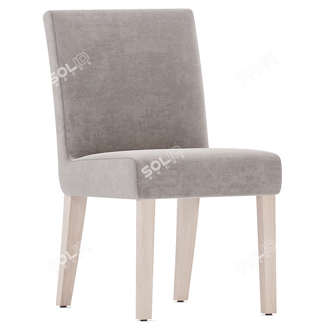 Elegant Taupe Dining Chair Set 3D model image 1