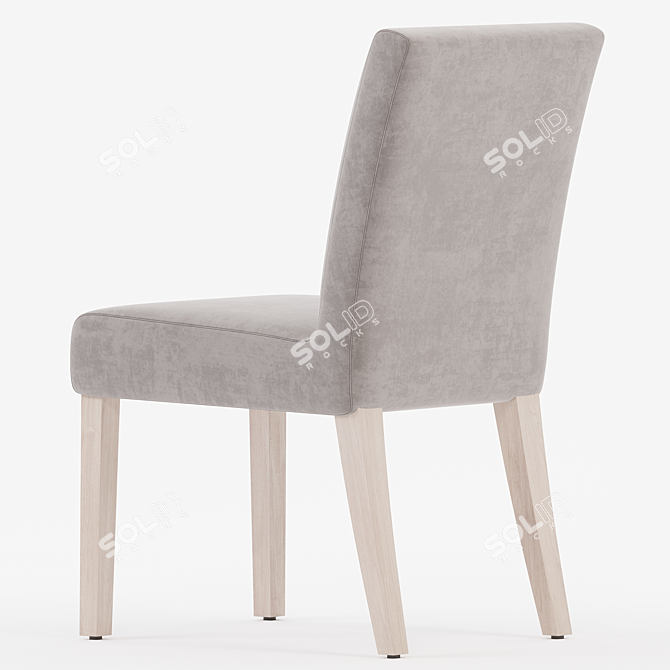 Elegant Taupe Dining Chair Set 3D model image 3