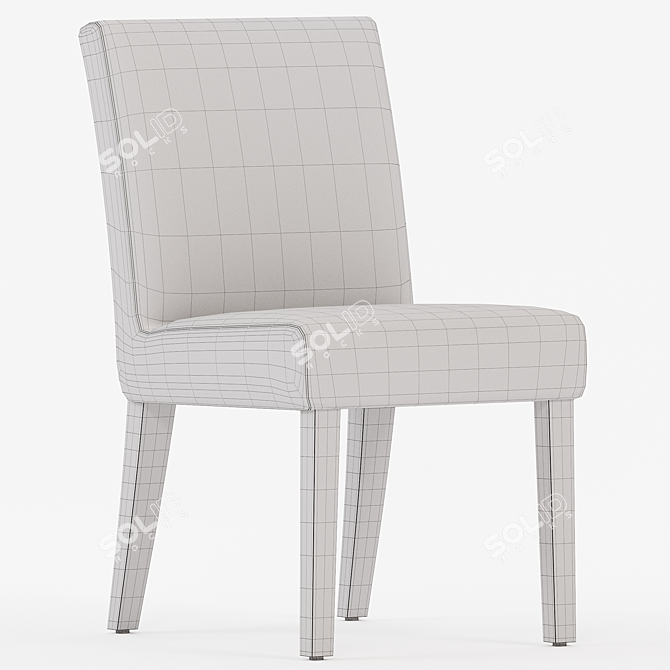 Elegant Taupe Dining Chair Set 3D model image 4