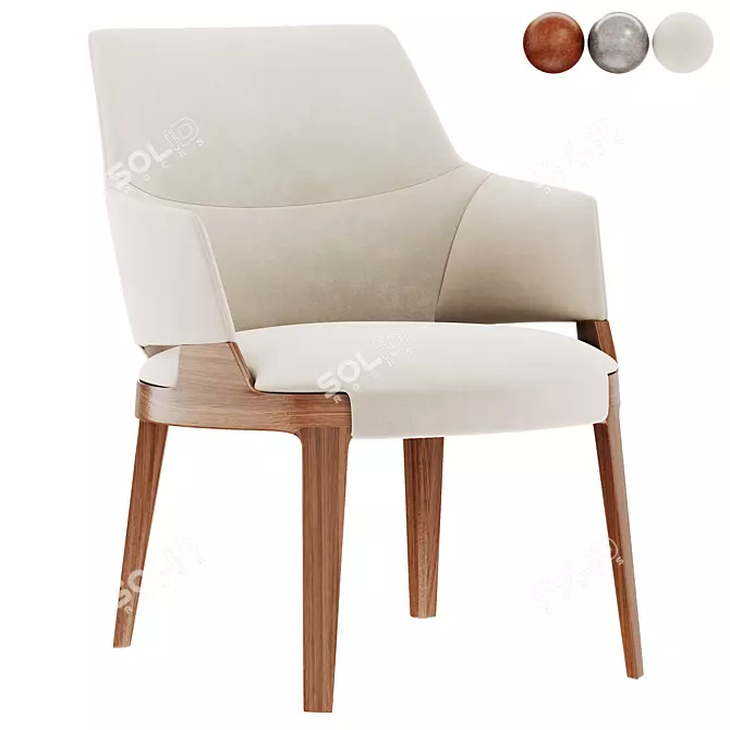Modern Velis Lounge Armchair - 3D Model 3D model image 3