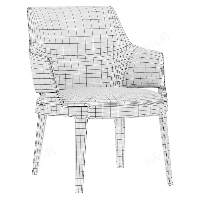 Modern Velis Lounge Armchair - 3D Model 3D model image 6