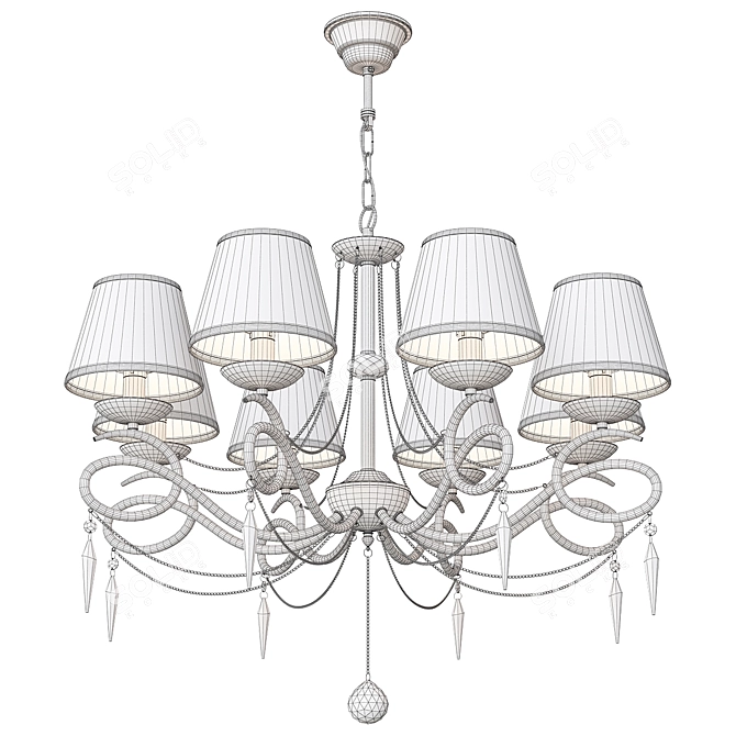 Elegant Freya Haley Chandelier 3D model image 2