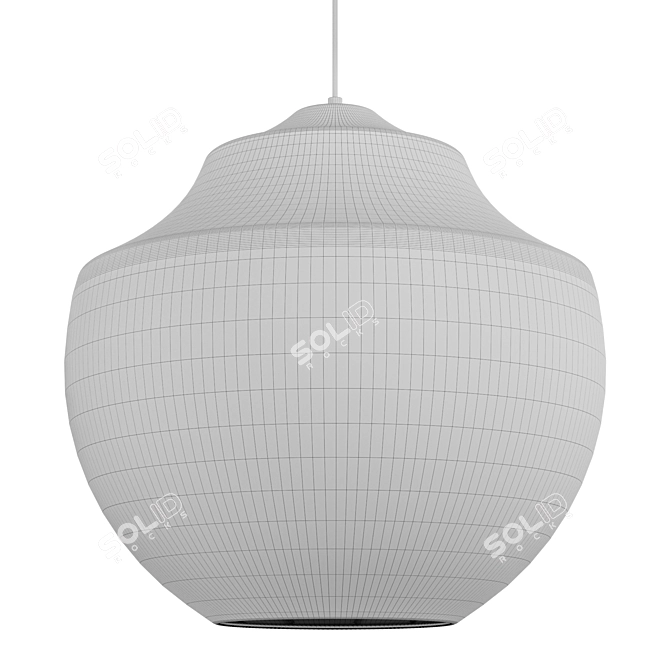 Elegance in Cream: Mesh Pendant 3D model image 5