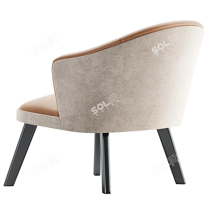 Sleek NELLY Armchair Design 3D model image 3