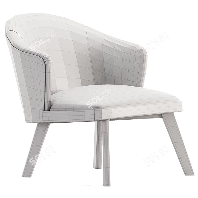 Sleek NELLY Armchair Design 3D model image 4