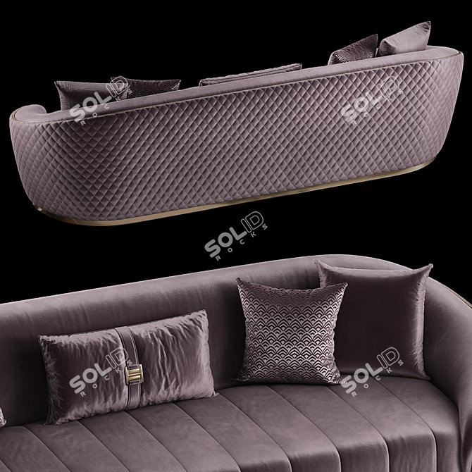 Elegant Bell Sofa Set 3D model image 2