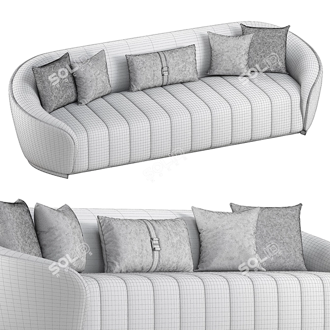 Elegant Bell Sofa Set 3D model image 4