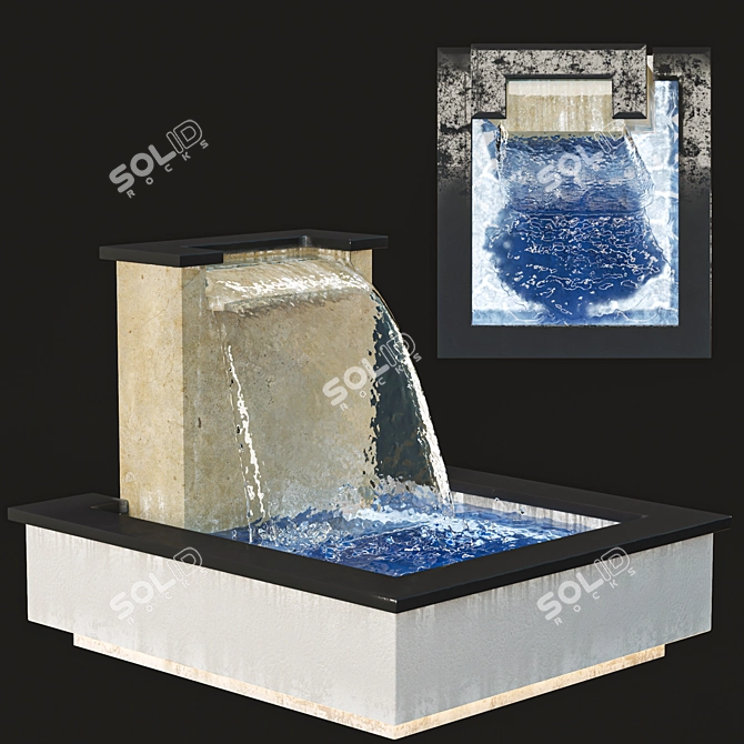 Versatile Directional Fountain Trio 3D model image 3