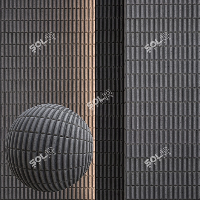 Seamless Concrete Texture Set 3D model image 1