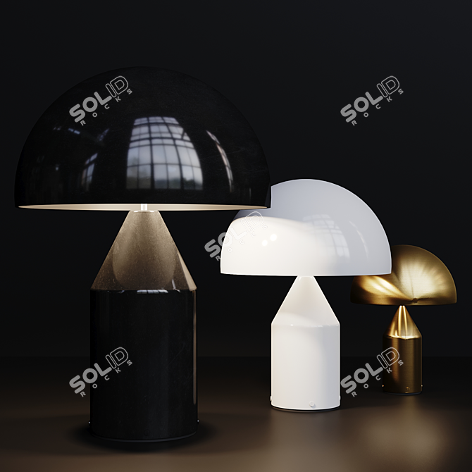 Oluce Atollo Table Lamp 3D model image 2