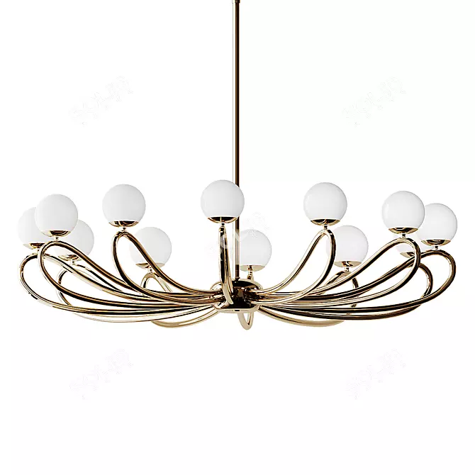 Elegant PAPILLON Chandelier Light 3D model image 1