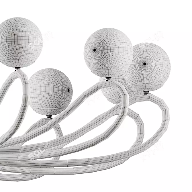 Elegant PAPILLON Chandelier Light 3D model image 3