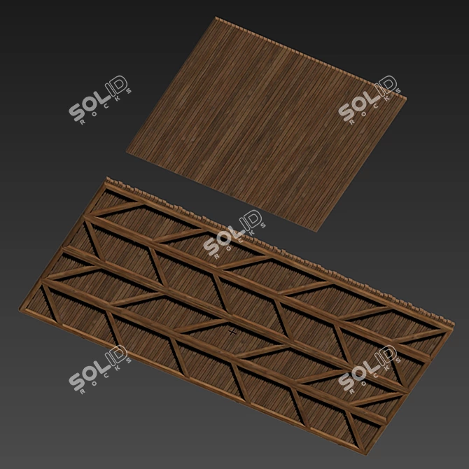 Polygon Wall Art Kit with High-Quality Textures 3D model image 6