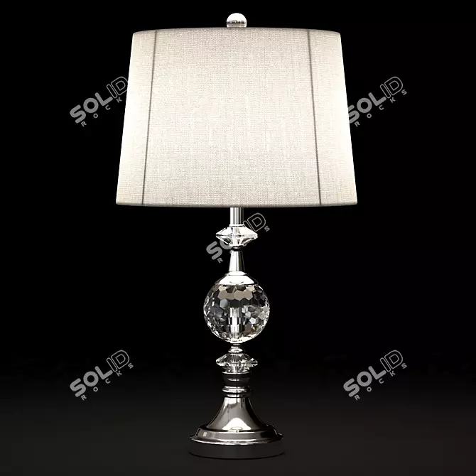 Crystal Chrome Table Lamp: Channing 3D model image 3