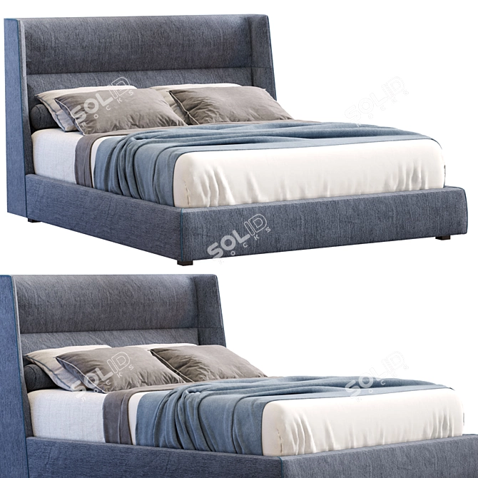  Modern Minimalist Poliform Chloe Bed 3D model image 1