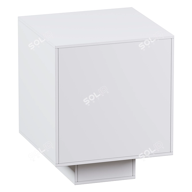 Blue Cube Side Table Acrylic 3D model image 1