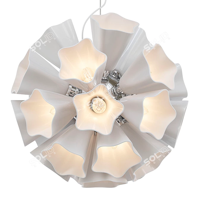 Snowdrop Bouquet Chandelier 3D model image 1