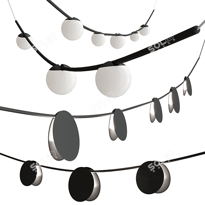 Vibia June Outdoor LED Pendant 3D model image 1