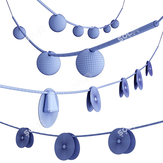 Vibia June Outdoor LED Pendant 3D model image 2