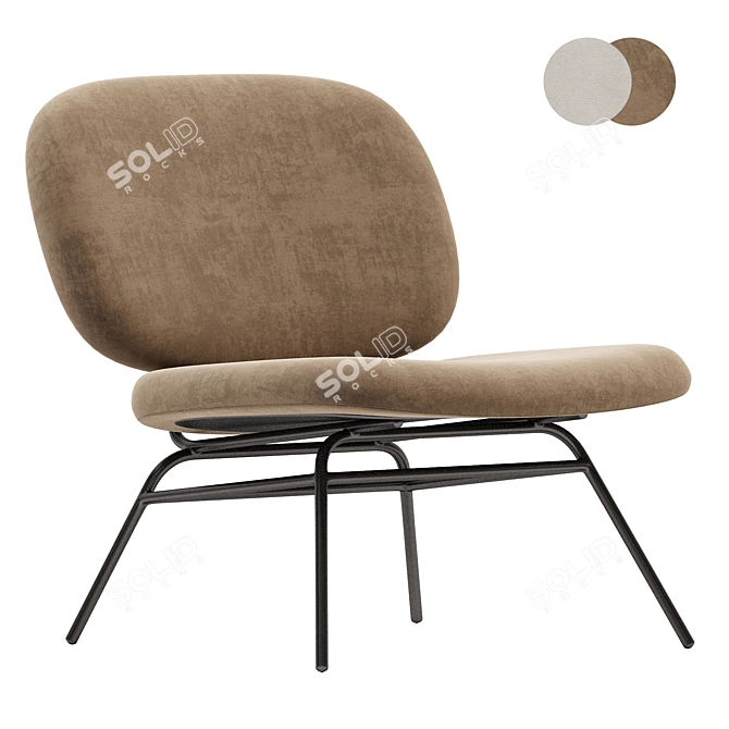 Modern Amanda Accent Chair, 2017 3D model image 2