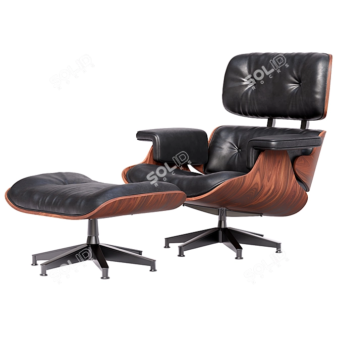 Iconic Eames Lounge Chair 3D model image 2