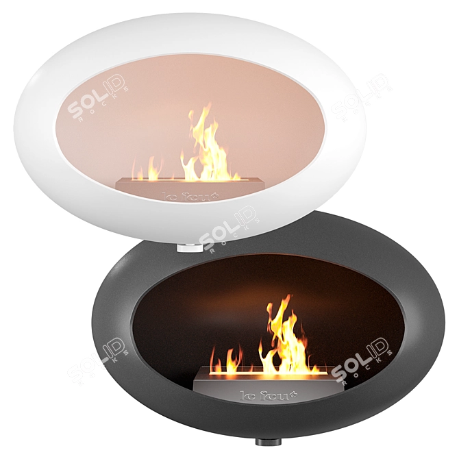 Elegant Rotating Fireplaces: Le Feu 3D model image 3