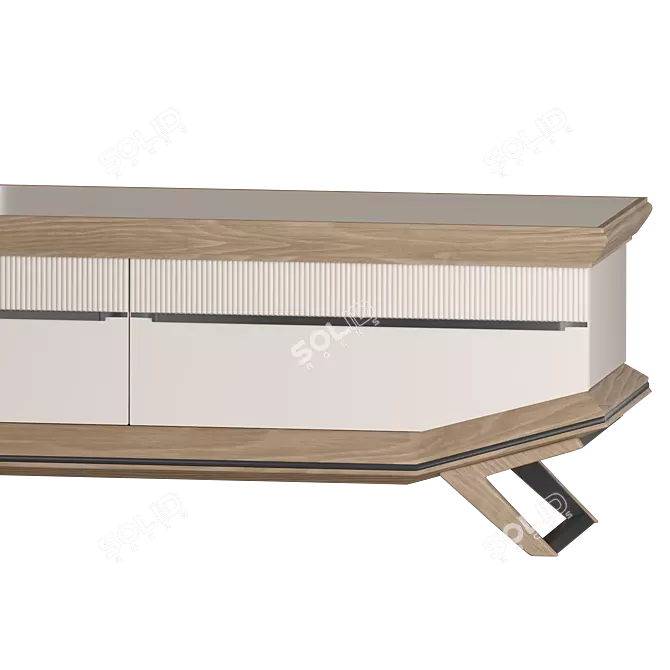 Sleek Modern Bergama TV Unit 3D model image 5