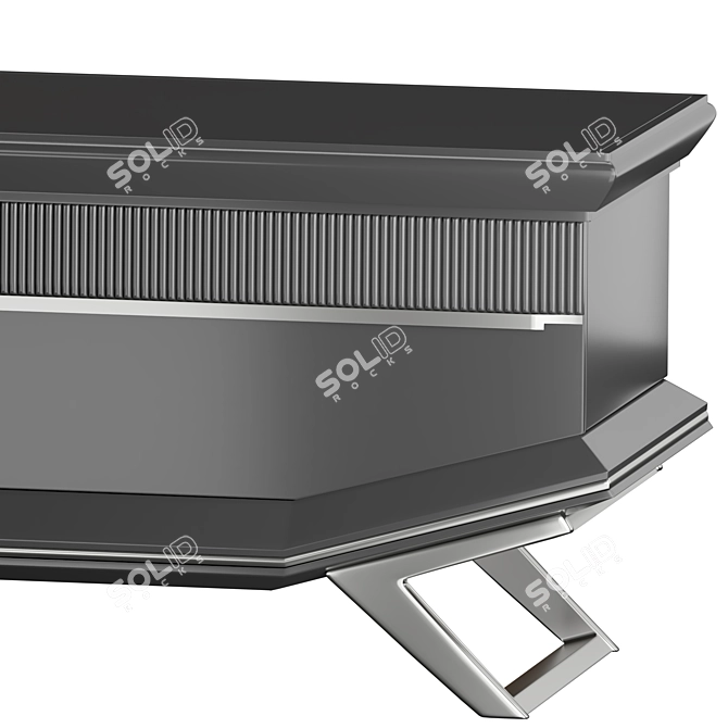 Sleek Modern Bergama TV Unit 3D model image 6