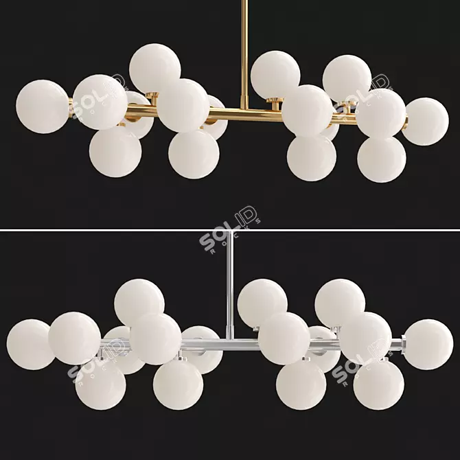 Golden Marsiada Pendant Light 3D model image 2