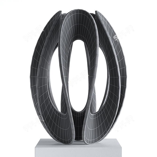 Curvaceous Abstract Sculpture, 3D Printable 3D model image 4