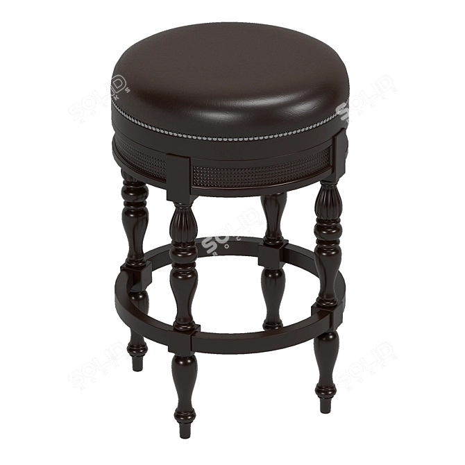 Sleek Baker Backless Bar Stool 3D model image 2