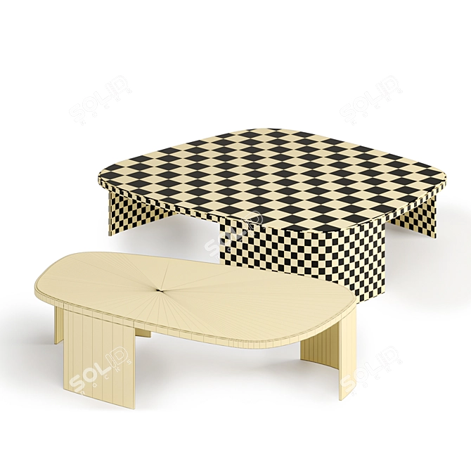 Elegant Poliform KOISHI Coffee Tables 3D model image 4