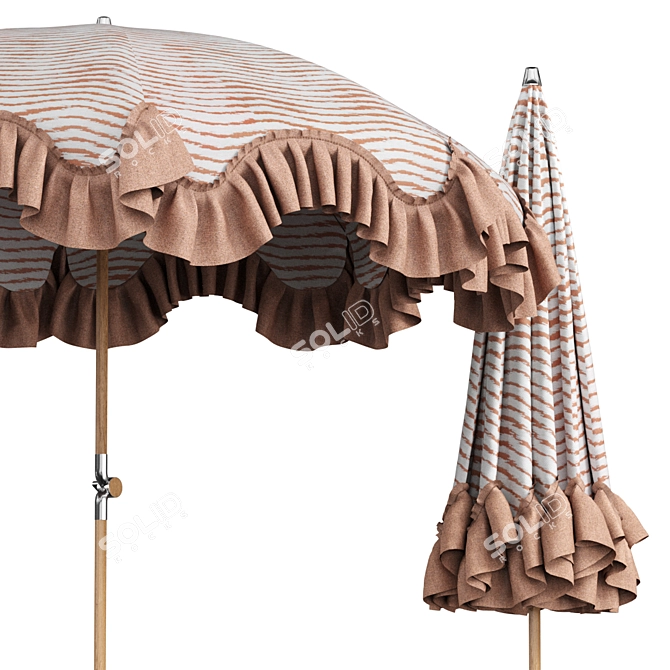 Graphic Fashion Beach Umbrella 3D model image 2