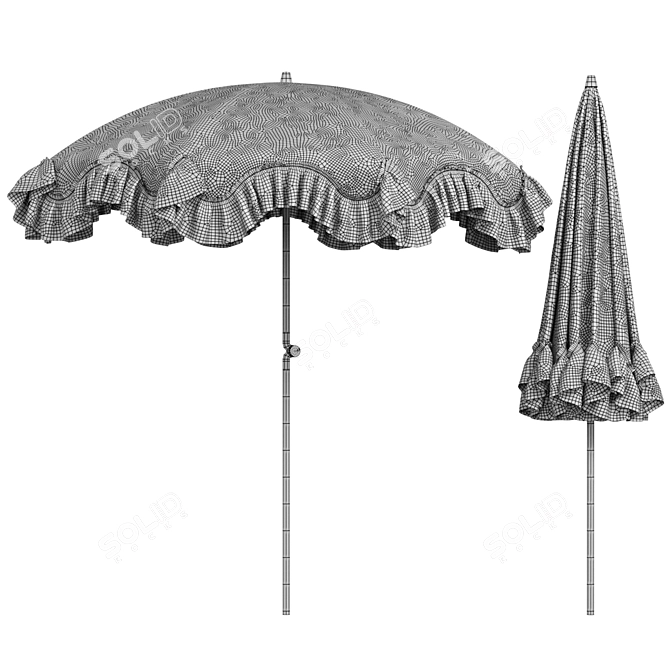 Graphic Fashion Beach Umbrella 3D model image 3