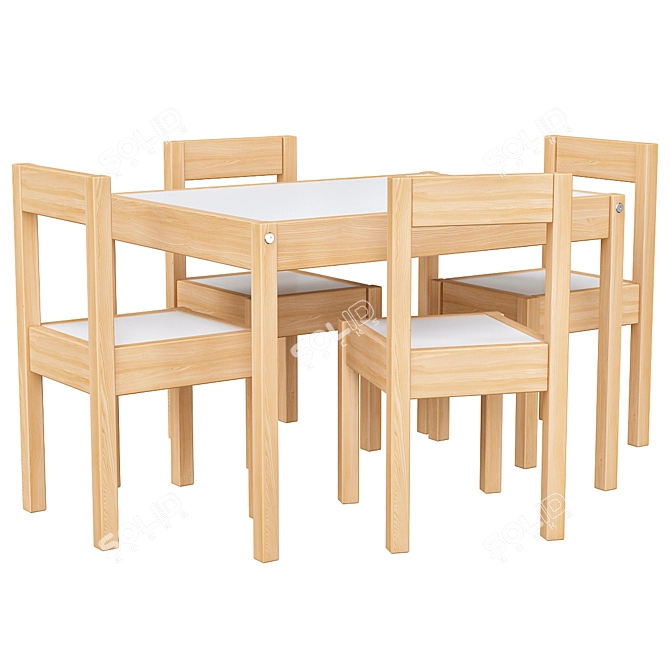 Lätt Set Ikea - Modern Children's Furniture 3D model image 1