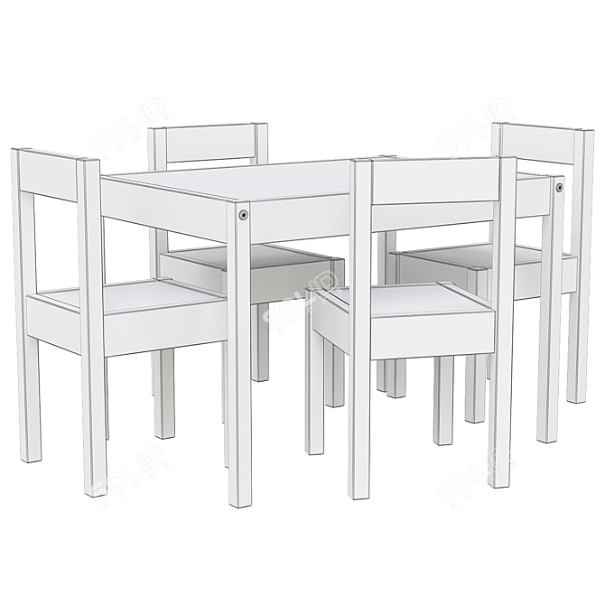 Lätt Set Ikea - Modern Children's Furniture 3D model image 2