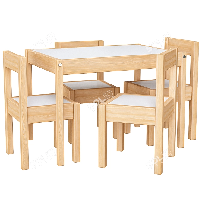 Lätt Set Ikea - Modern Children's Furniture 3D model image 3