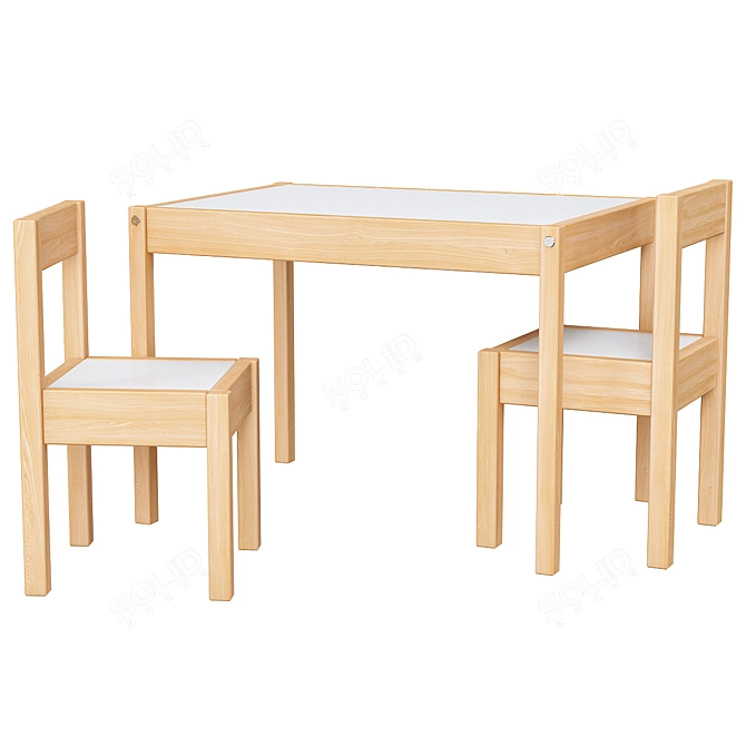Lätt Set Ikea - Modern Children's Furniture 3D model image 4