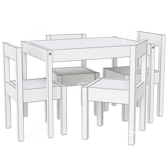 Lätt Set Ikea - Modern Children's Furniture 3D model image 5